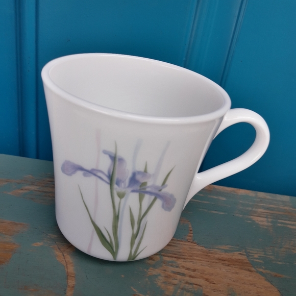 Vintage Mug Corning Ware Blue Iris Flower Rare - Picture 14 of 15